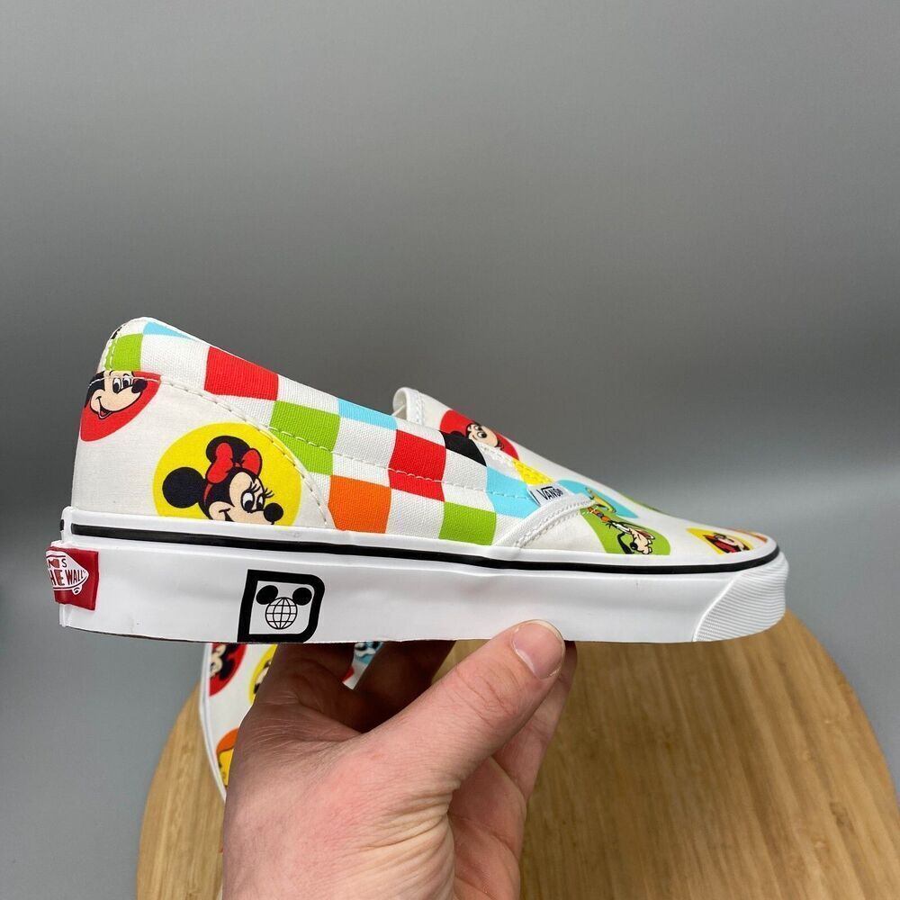 Vans Disney 50th Anniversary Mickey & Friends Slip-O White Sneaker Shoes Mens 10 - Picture 12 of 16